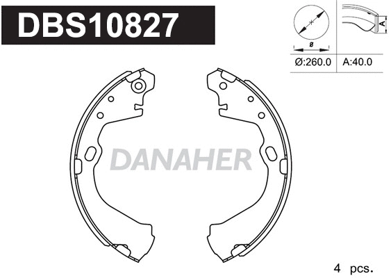 Brake Shoe Set (DBS10827)