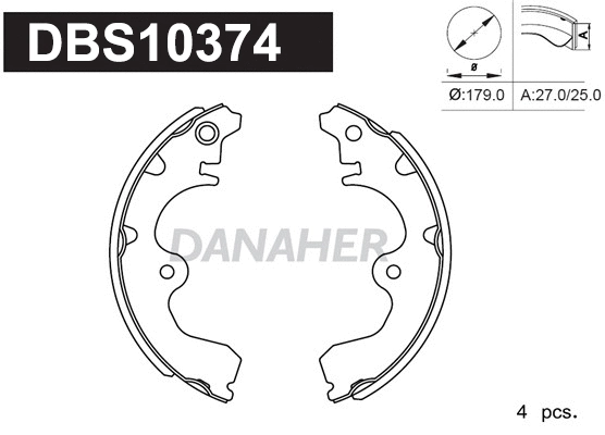 Brake Shoe Set (DBS10374)