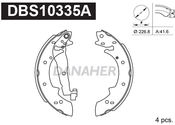 Brake Shoe Set (DBS10335A)