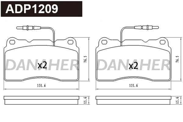 Brake Pad Set, disc brake (ADP1209)