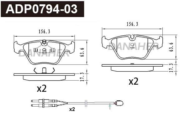 Brake Pad Set, disc brake (ADP0794-03)