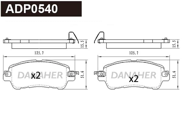 Brake Pad Set, disc brake (ADP0540)