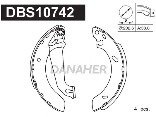 Brake Shoe Set (DBS10742)