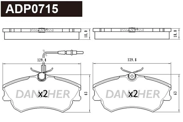 Brake Pad Set, disc brake (ADP0715)