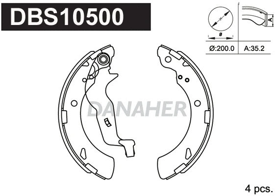 Brake Shoe Set (DBS10500)