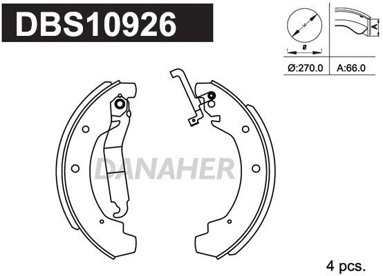 Brake Shoe Set (DBS10926)