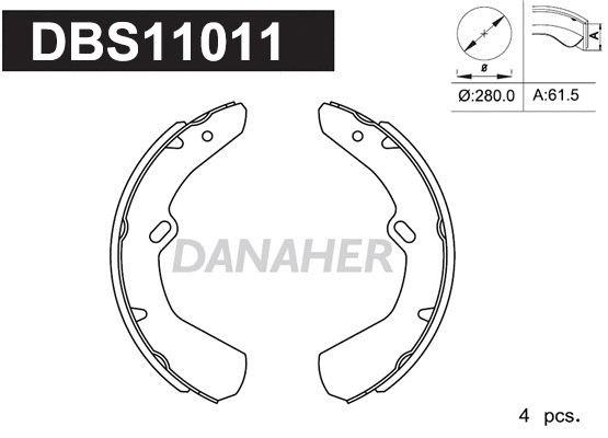 Brake Shoe Set (DBS11011)