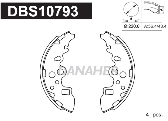 Brake Shoe Set (DBS10793)