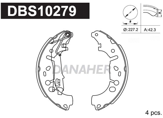 Brake Shoe Set (DBS10279)