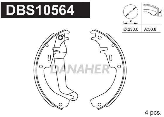 Brake Shoe Set (DBS10564)