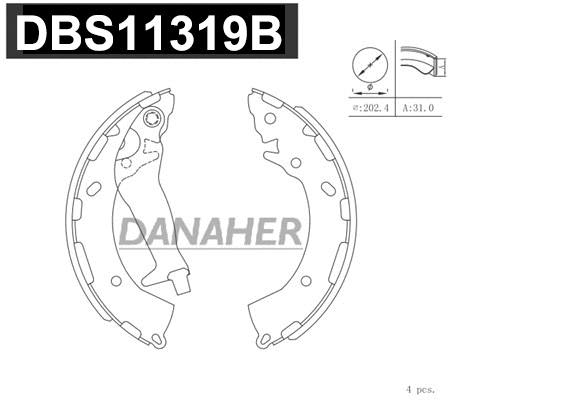 Brake Shoe Set (DBS11319B)