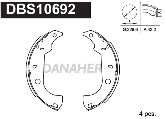 Brake Shoe Set (DBS10692)