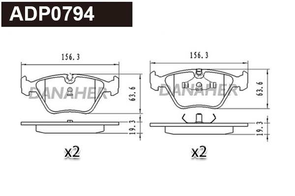 Brake Pad Set, disc brake (ADP0794)