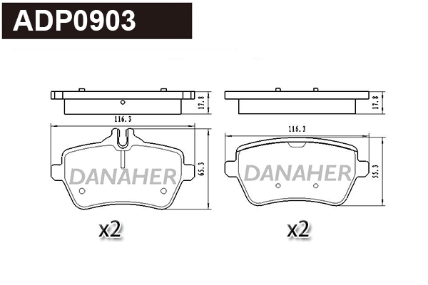 Brake Pad Set, disc brake (ADP0903)