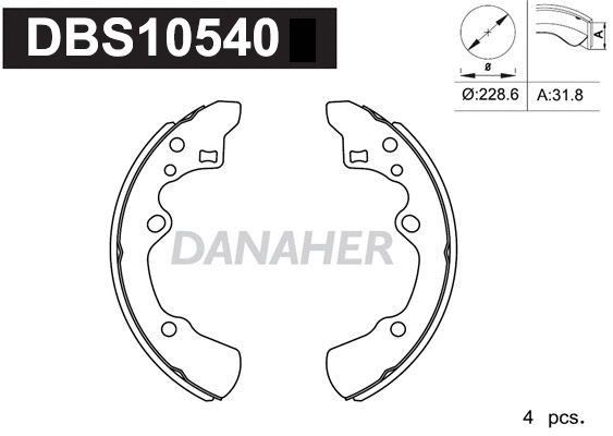 Brake Shoe Set (DBS10540)