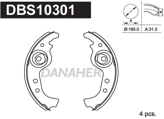 Brake Shoe Set (DBS10301)