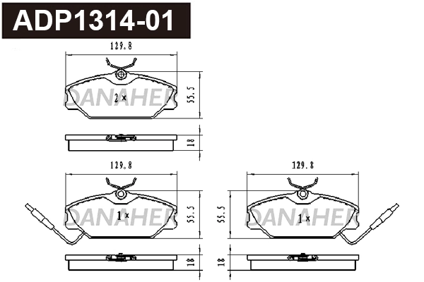 Brake Pad Set, disc brake (ADP1314-01)