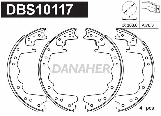 Brake Shoe Set (DBS10117)