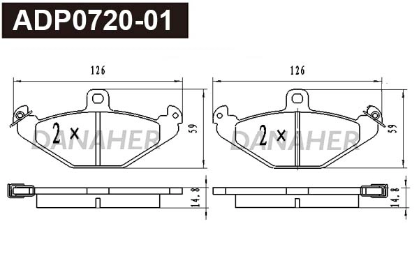 Brake Pad Set, disc brake (ADP0720-01)