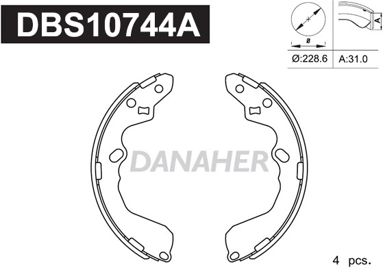 Brake Shoe Set (DBS10744A)