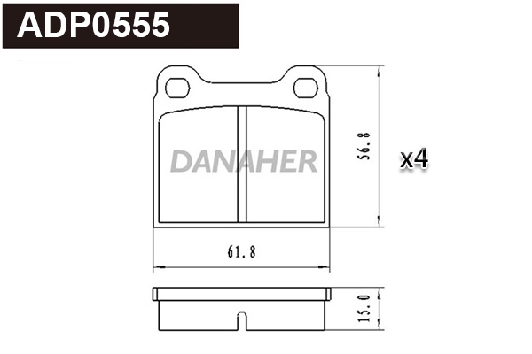 Brake Pad Set, disc brake (ADP0555)