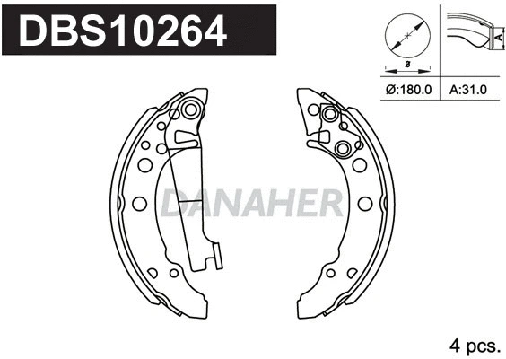 Brake Shoe Set (DBS10264)