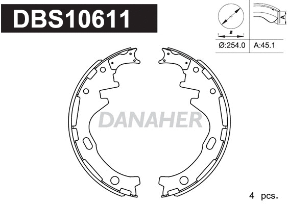 Brake Shoe Set (DBS10611)