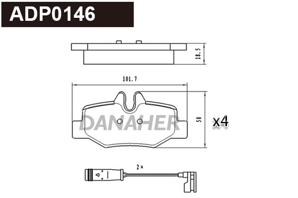 Brake Pad Set, disc brake (ADP0146)