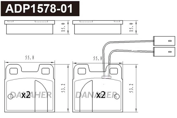 Brake Pad Set, disc brake (ADP1578-01)