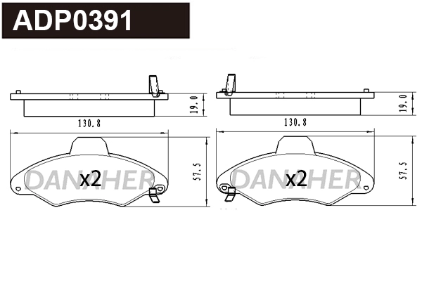 Brake Pad Set, disc brake (ADP0391)