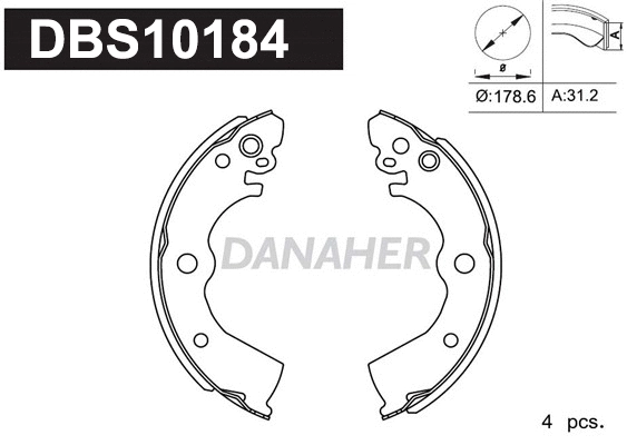 Brake Shoe Set (DBS10184)