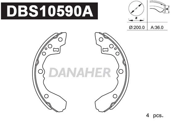 Brake Shoe Set (DBS10590A)