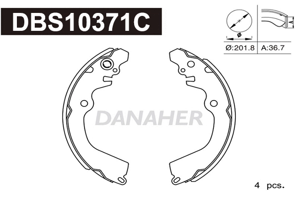 Brake Shoe Set (DBS10371C)