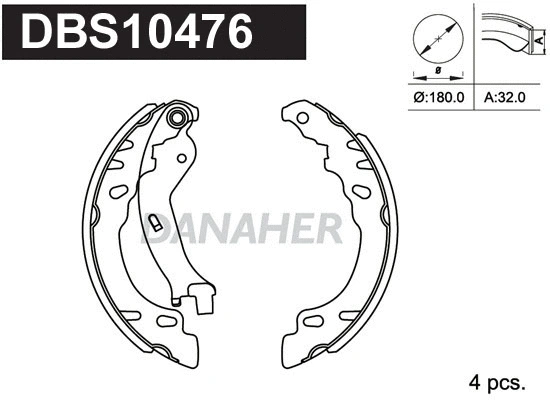 Brake Shoe Set (DBS10476)