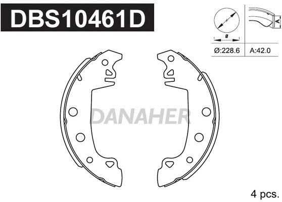 Brake Shoe Set (DBS10461D)
