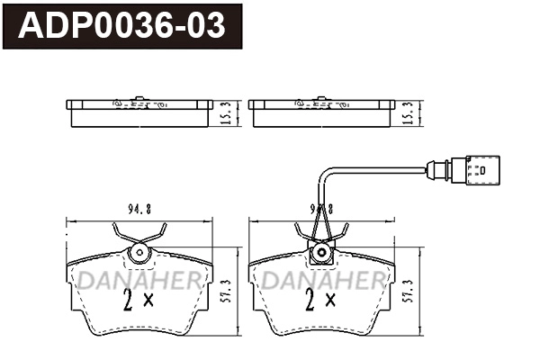 Brake Pad Set, disc brake (ADP0036-03)
