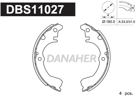 Brake Shoe Set (DBS11027)