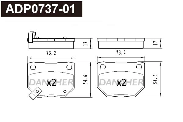 Brake Pad Set, disc brake (ADP0737-01)