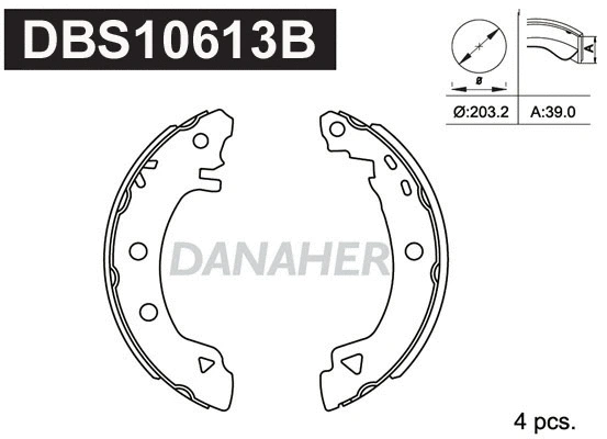 Brake Shoe Set (DBS10613B)