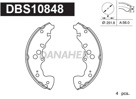 Brake Shoe Set (DBS10848)