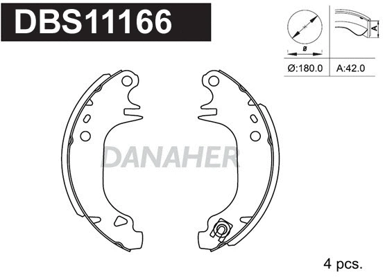 Brake Shoe Set (DBS11166)