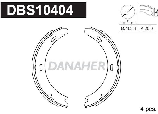 Brake Shoe Set, parking brake (DBS10404)
