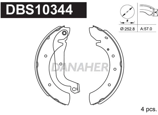 Brake Shoe Set (DBS10344)