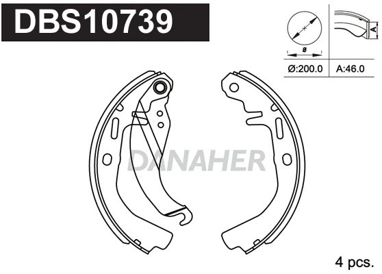 Brake Shoe Set (DBS10739)