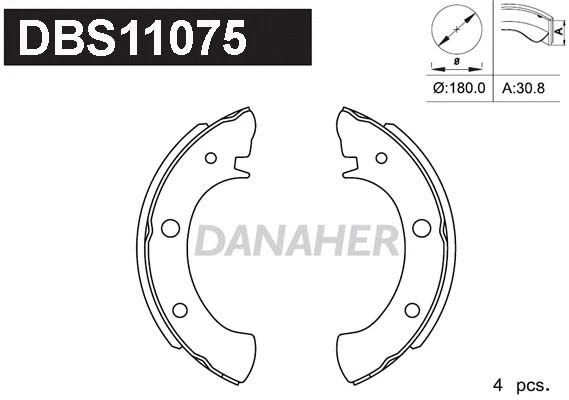 Brake Shoe Set (DBS11075)