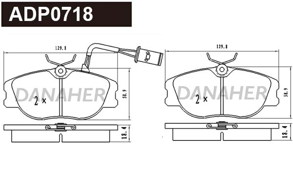 Brake Pad Set, disc brake (ADP0718)