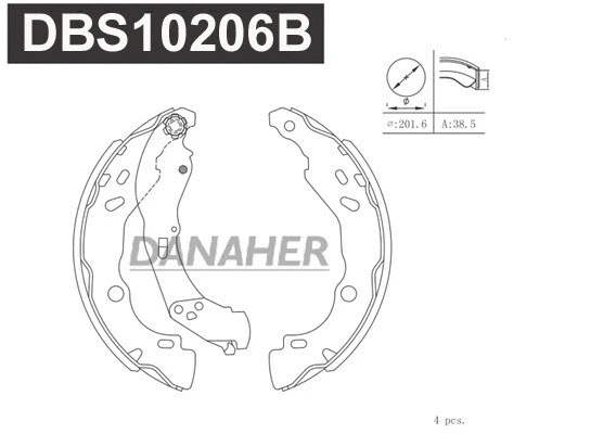 Brake Shoe Set (DBS10206B)