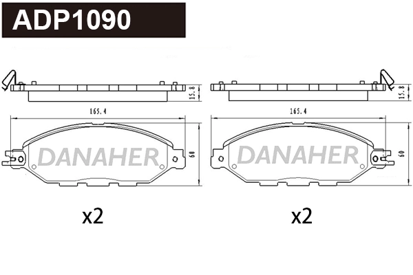 Brake Pad Set, disc brake (ADP1090)