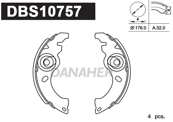 Brake Shoe Set (DBS10757)