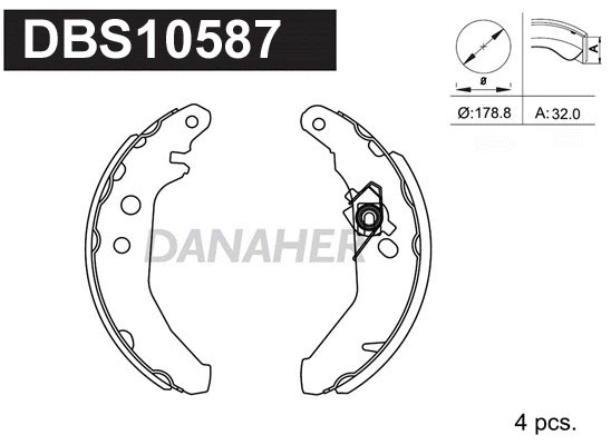 Brake Shoe Set (DBS10587)
